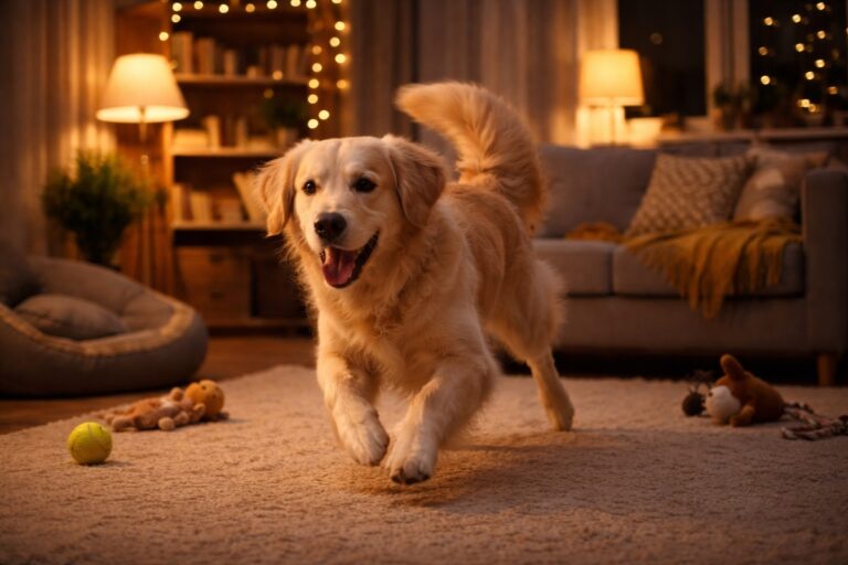 Активна собака ввечері бігає по кімнаті та не може розслабитися перед сном