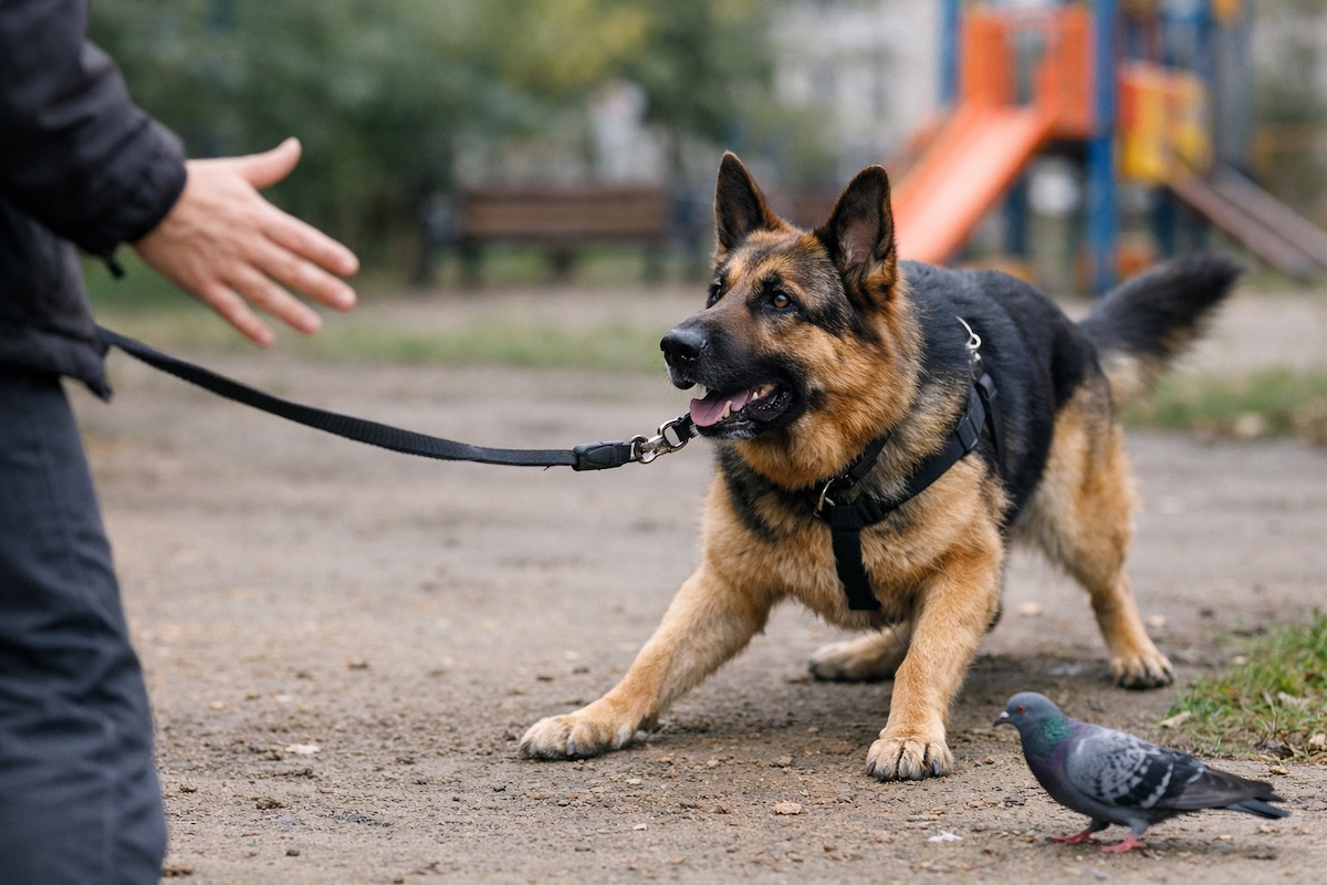 Собака відволікається на прогулянці та не реагує на команди на вулиці